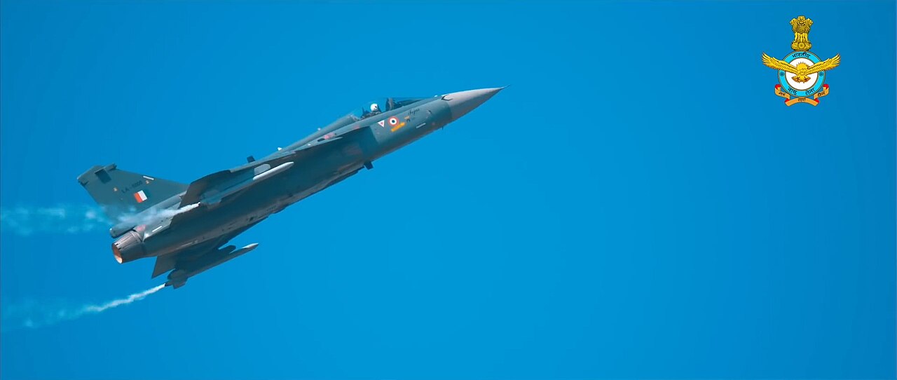 HAL Tejas fighter aircraft in flight